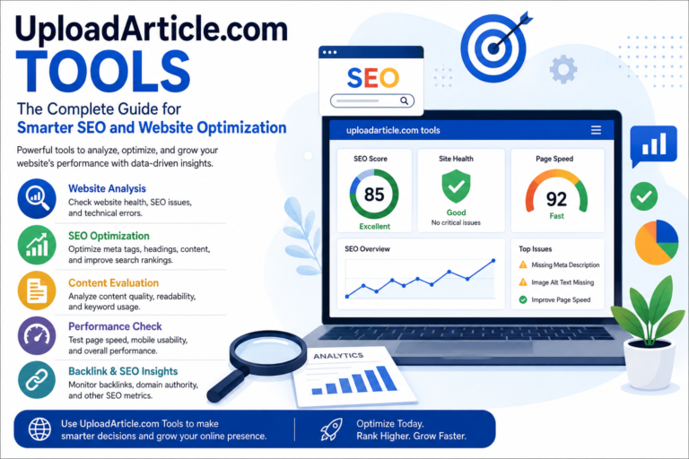 UploadArticle.com Tools: A Complete Guide to Smarter SEO and Website Optimization UploadArticle.com Tools
